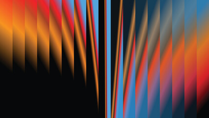 Abstract Vibrant Stripe Waves — Warm-to-Cool Gradient Geometric Background

