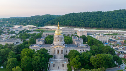 West Virginia State Capitol with Gold Dome in Charleston