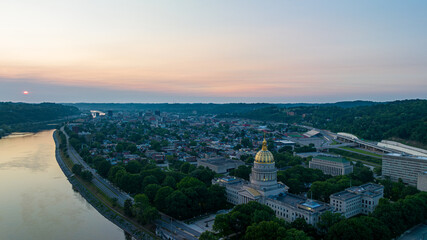 Sunset Over West Virginia State Capitol