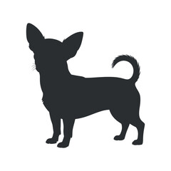Chihuahua Silhouette Small Dog Companion Animal Vector Graphic