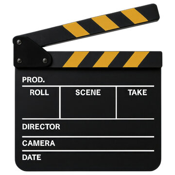 Black Clapperboard for Film Production Scenes Video Projects