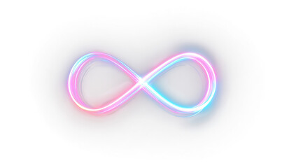 Endless 8 shape glowing vector design.