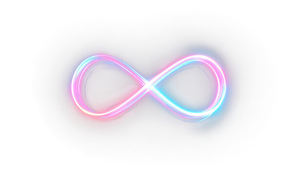 Endless 8 shape glowing vector design.