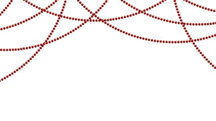 Hanging Christmas beads. New Year's decoration.