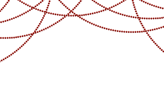 Hanging Christmas beads. New Year's decoration.