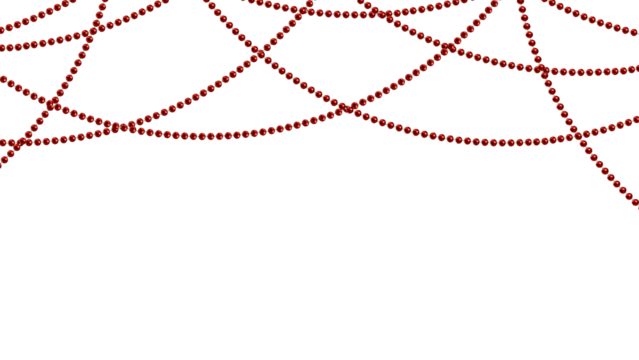 Hanging Christmas beads. New Year's decoration.