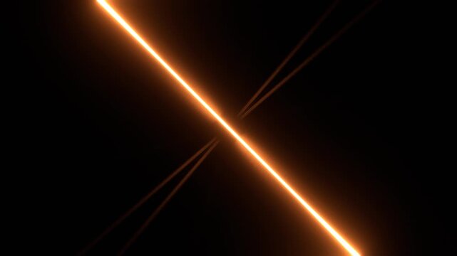 Lighting Blue and Yellow Neon Frames Rotated Corridor Background VJ Loop in 4K