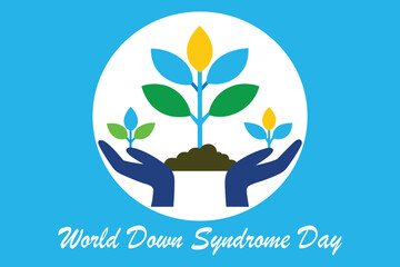 World Down Syndrome Day Growth Symbol Vector