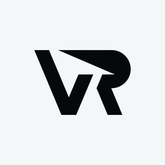 Letter VR abstract monogram modern simple logo