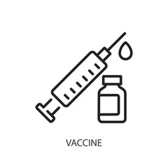Vaccine thin line icons. Original vector illustration.