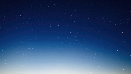 Obraz premium Abstract Starry Night Sky with a Gradient Blue Background, Sparkling Bright White Stars and Cosmic Dust