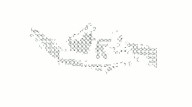 Mapping with Circular Pattern Animation on White Background