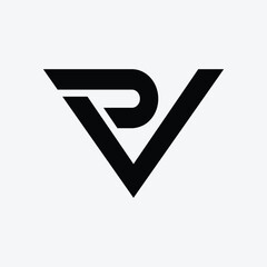 Letter PV VP simple creative monogram logo