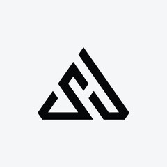 SJ modern typography branding logo