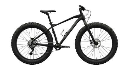 Robust Black Fat Bike Mountain Bicycle for Off-Road Adventures and Snow Riding