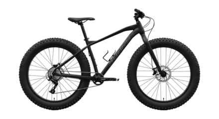 Robust Black Fat Bike Mountain Bicycle for Off-Road Adventures and Snow Riding