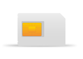 Mock up mobile sim card template for your design with copy space