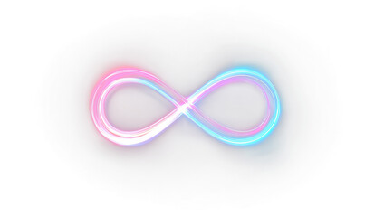 Fototapeta premium Eternal Motion and Light Symbol in Neon Design