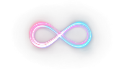 Eternal Motion and Light Symbol in Neon Design