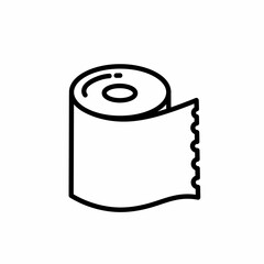 Toilet Paper Roll Outline Vector Icon