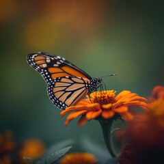 Obraz premium monarch butterfly on flower