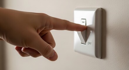 Flipping a Light Switch to Turn Off Power to Room