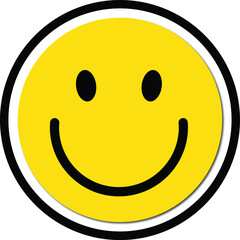 Fototapeta na wymiar happy smiley face on white background