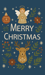  Christmas card with an angel