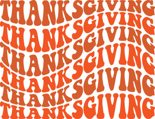 Thanksgiving typography clip art design on plain white transparent isolated background for card, shirt, hoodie, sweatshirt, apparel, card, tag, mug, icon, poster or badge