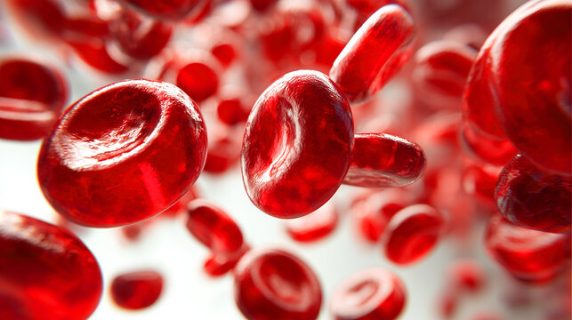 Microscopic View of Red Blood Cells Flowing Keywords: red blood cells, erythrocytes, blood
