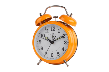 Orange Twin Bell Alarm Clock bells