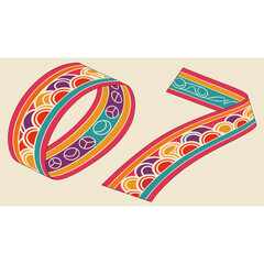 Wavy Retro Lines – Colorful 70s Optical Illusion Background