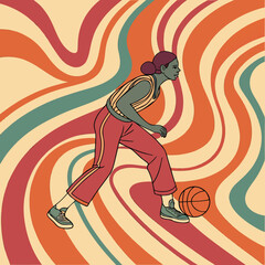 Twisted Circle Spiral – Psychedelic Motion Vibrant Retro Background