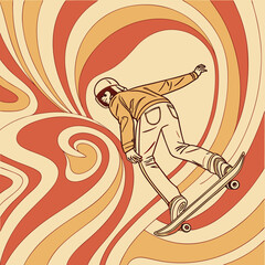 Radiating Spiral Rays – Halloween Trippy Vortex Background