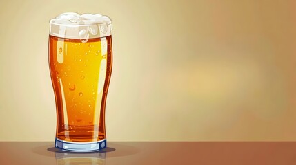 Glass of Lager Beer Isolated on Light Background for National Lager Day Celebration