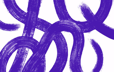 Grainy rough bold purple brush strokes with hand drawn texture. Distressed vintage template with wavy curves. Retro grunge background for posters, overlays, old wall design and creative backdrops.