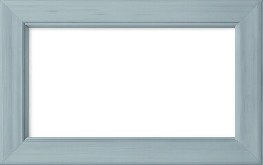 Light blue wooden frame with transparent background
