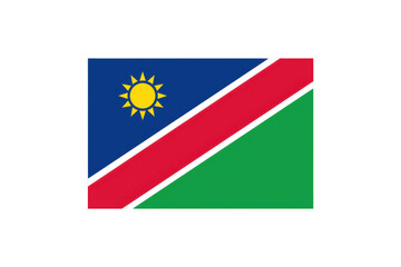 National flag of Namibia on transparent background.