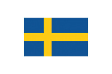 National flag of Sweden on transparent background.