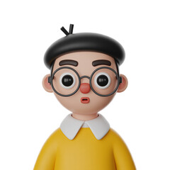 Avatar 3d icon png boy 3d icon cartoon png icon isolated on transparent background