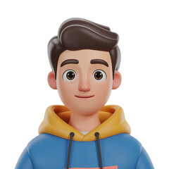 Avatar 3d icon png boy 3d icon cartoon png icon isolated on transparent background