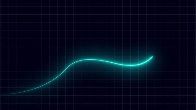 Business graph icon animation with digital data concept - Powered by Adobe