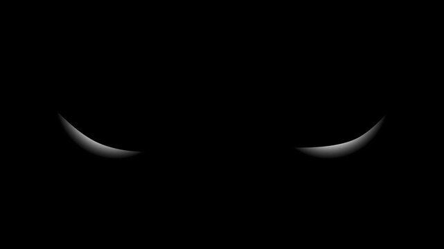 white Angry Evil Eyes blinking and Looking from Dark bird eyes owl eyes in night horror eagle animal ghost car eyes, loopable Cartoon Animation Black Background 4k