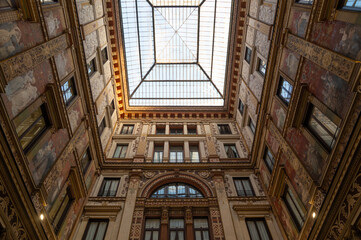 The Sciarra Gallery in the Trevi district, a magnificent example of Art Nouveau architecture. Rome, Italy