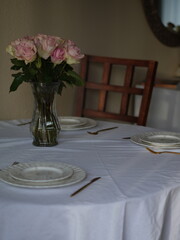 table with flower 