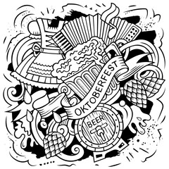 Beer doodle cartoon funny illustration