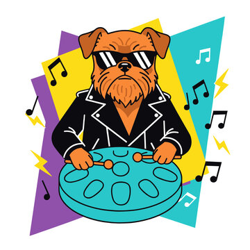 Little Brabanson plays the glucophone, a bright and cheerful musical illustration.