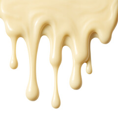 Creamy drip isolated on transparent background