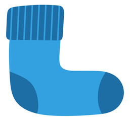 Illustration of a Blue Sock