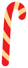 Illustration of a Striped Candy Cane